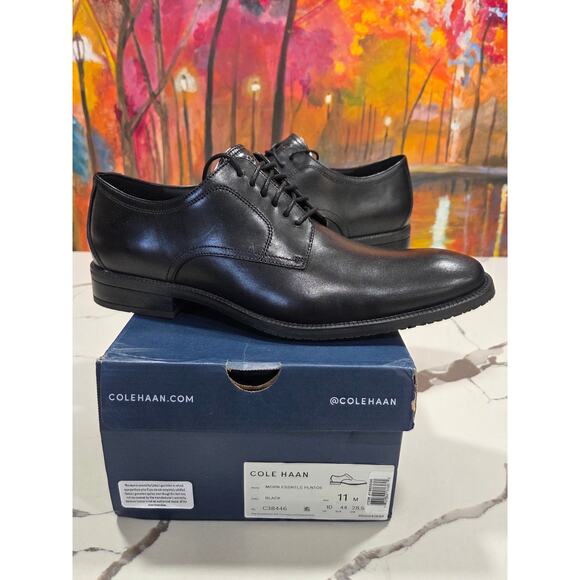 Cole Haan Modern Essentials Plain Toe Black Size 11 Men\'s Dress Shoes C38446 main image 6
